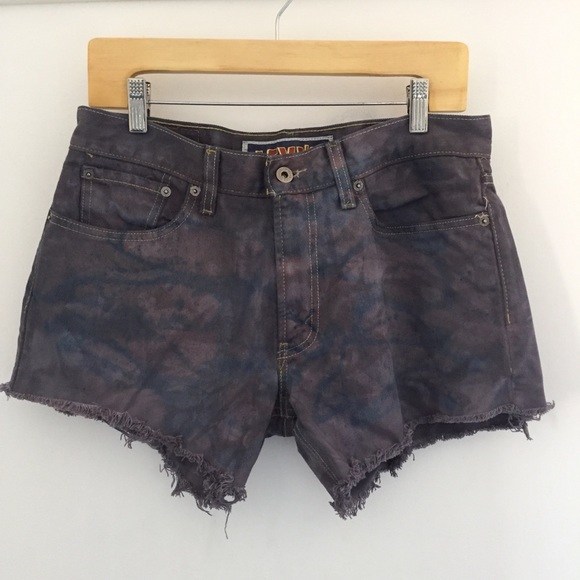 Levi’s Tie-Dye Distressed Shorts Waist 33 - Picture 1 of 8
